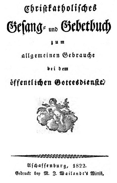 Titelblatt „Gesang- und Gebetbuch zum allgemeinem Gebrauch bei dem öffentlichen Gottesdienste“